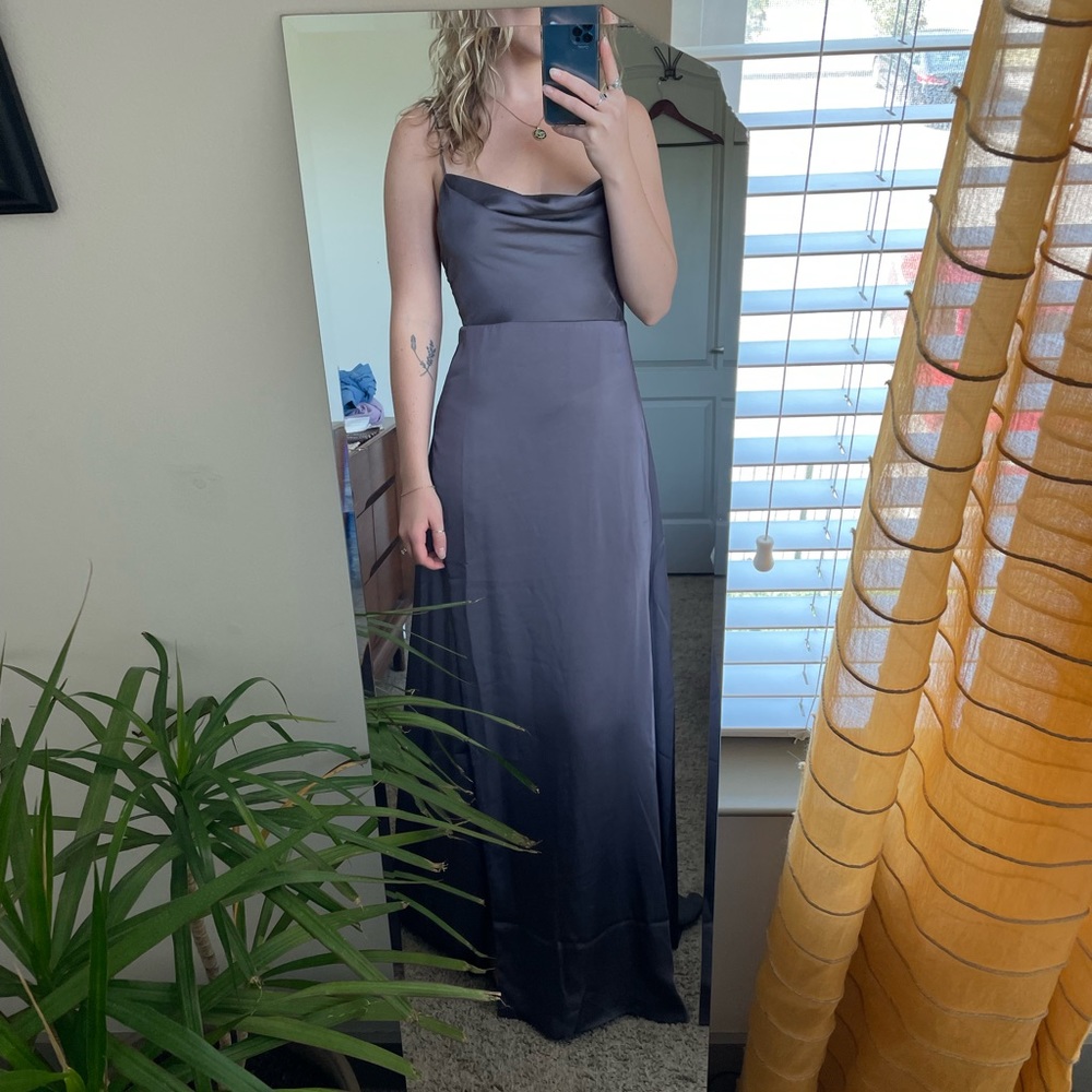 Fame and partners strappy draped gown